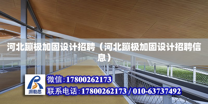 河北蹦極加固設計招聘（河北蹦極加固設計招聘信息） 鋼結構網架設計