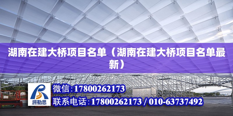 湖南在建大橋項目名單（湖南在建大橋項目名單最新）