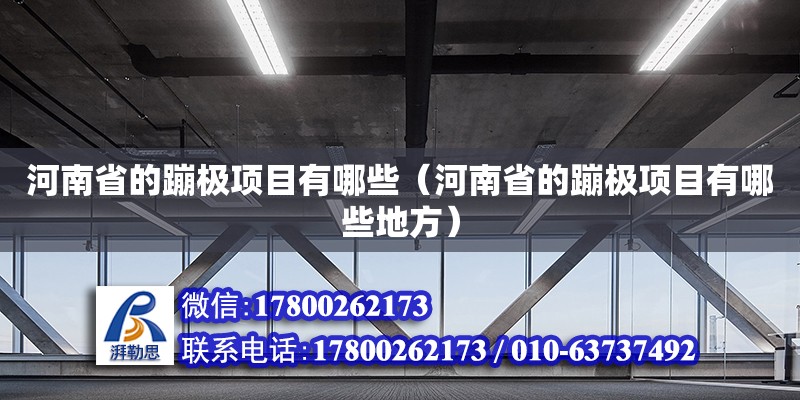 河南省的蹦極項目有哪些（河南省的蹦極項目有哪些地方）