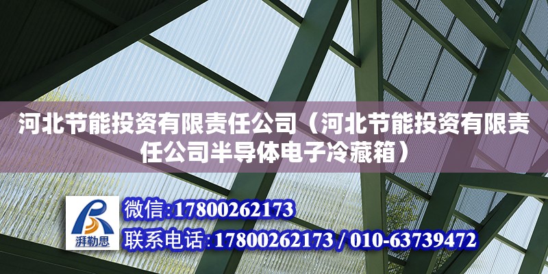 河北節能投資有限責任公司（河北節能投資有限責任公司半導體電子冷藏箱）