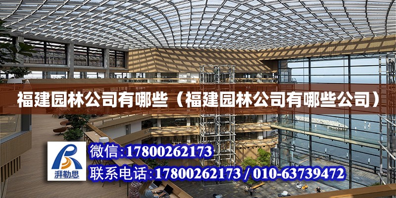 福建園林公司有哪些（福建園林公司有哪些公司）