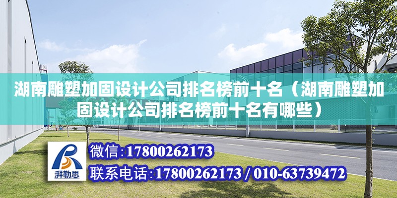 湖南雕塑加固設計公司排名榜前十名（湖南雕塑加固設計公司排名榜前十名有哪些） 北京加固設計（加固設計公司）