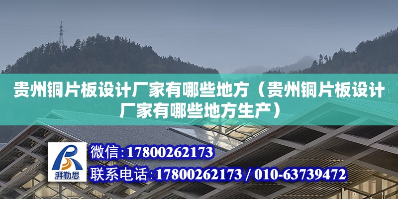 貴州銅片板設計廠家有哪些地方（貴州銅片板設計廠家有哪些地方生產）