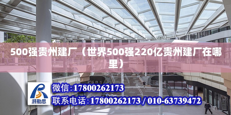 500強(qiáng)貴州建廠（世界500強(qiáng)220億貴州建廠在哪里）