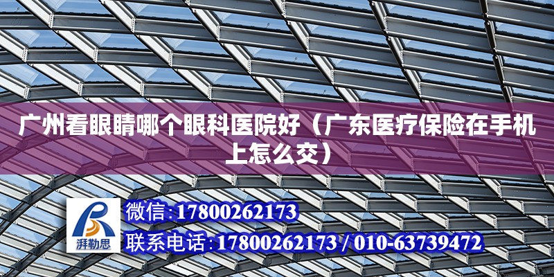 廣州看眼睛哪個眼科醫院好（廣東醫療保險在手機上怎么交）