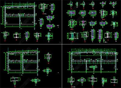 鋼結構廠房設計圖紙及其簡介（鋼結構廠房設計圖紙及其簡介鋼結構廠房施工流程詳解） 結構工業裝備設計 第1張