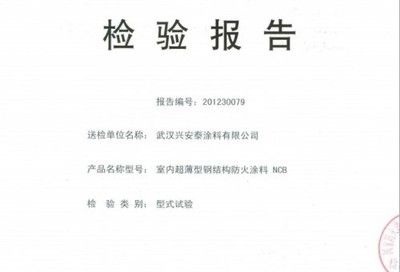 鋼結構防火涂料檢驗報告（鋼結構防火涂料檢驗報告是一個全面評估涂料性能和施工質量的重要文件） 結構機械鋼結構施工 第4張