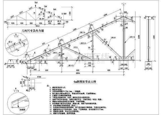 鋼屋架節點詳圖怎么畫 裝飾幕墻施工 第2張