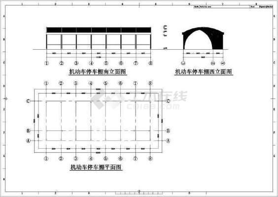 鋼架停車場(chǎng)拱形圖片 鋼結(jié)構(gòu)異形設(shè)計(jì) 第1張