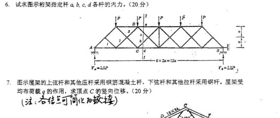 桁架結構求內力