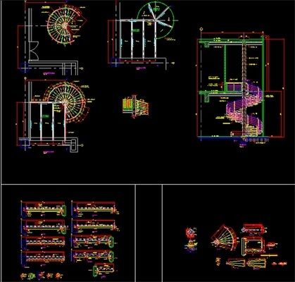 螺旋樓梯施工圖紙圖片及價格