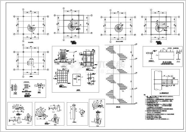 中柱式鋼螺旋樓梯制作視頻 鋼結構蹦極施工 第1張