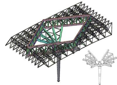 屋頂桁架結(jié)構(gòu) 結(jié)構(gòu)電力行業(yè)施工 第5張