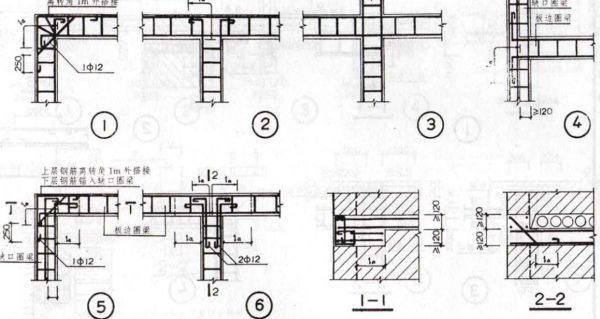 磚混結(jié)構(gòu)圈梁錨固構(gòu)造圖