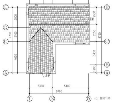 雙坡屋頂平面圖（雙坡屋頂平面圖雙坡屋頂?shù)膬?yōu)缺點分析） 建筑消防設(shè)計 第1張