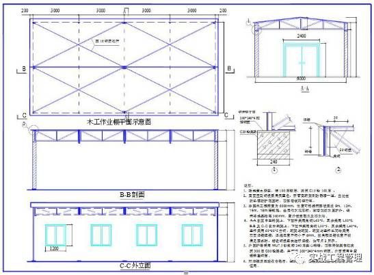 彩鋼板屋頂結構圖怎么畫 結構電力行業施工 第4張