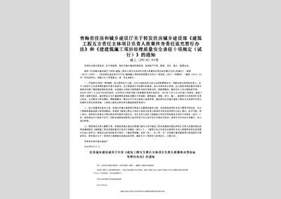 建筑工程設計單位項目負責人質量安全責任七項規定