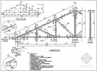 鋼屋架的結(jié)構(gòu)詳圖是表示鋼屋架的形式和大小 結(jié)構(gòu)電力行業(yè)設(shè)計(jì) 第2張