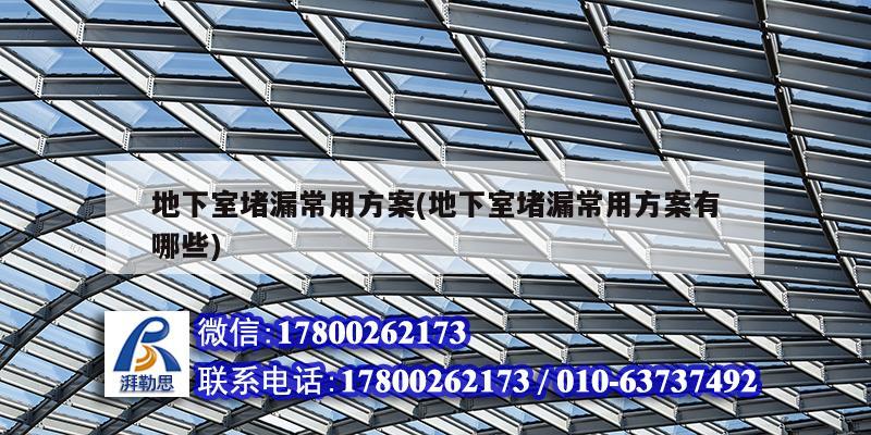 地下室堵漏常用方案(地下室堵漏常用方案有哪些) 結構砌體設計